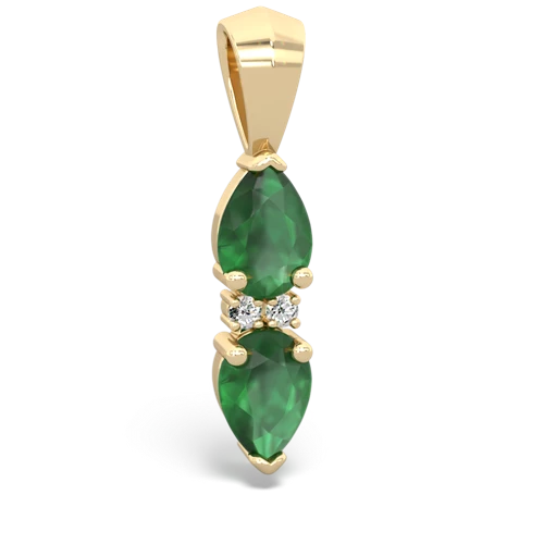 emerald bowtie pendant