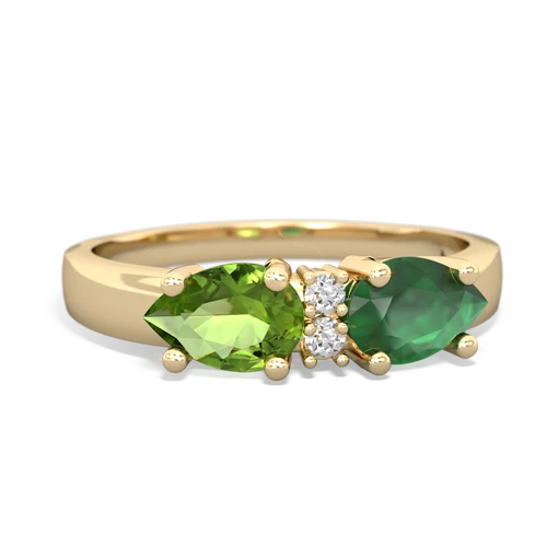 emerald-peridot timeless ring