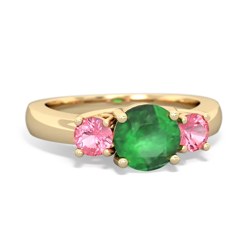 emerald-pink sapphire timeless ring