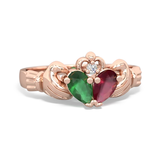 emerald-ruby claddagh ring