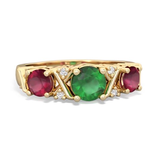 emerald-ruby timeless ring