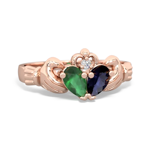 emerald-sapphire claddagh ring