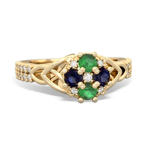 emerald-sapphire engagement ring