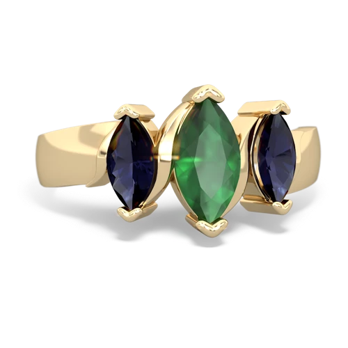 emerald-sapphire keepsake ring