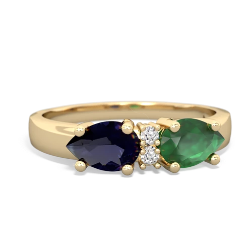 emerald-sapphire timeless ring