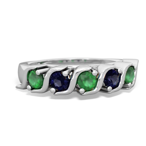 emerald-sapphire timeless ring