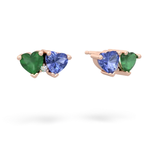 emerald-tanzanite  earrings