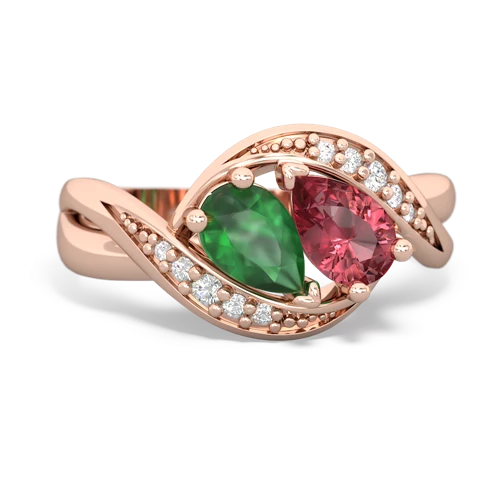 emerald-tourmaline keepsake curls ring