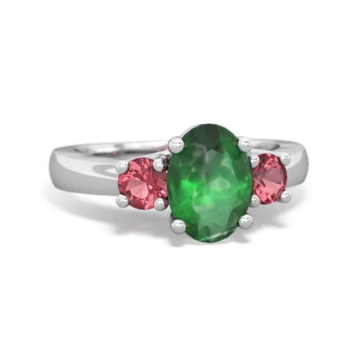 emerald-tourmaline timeless ring