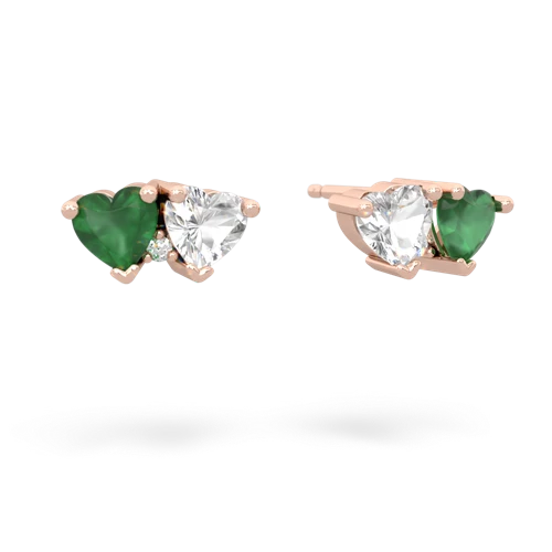 emerald-white topaz  earrings