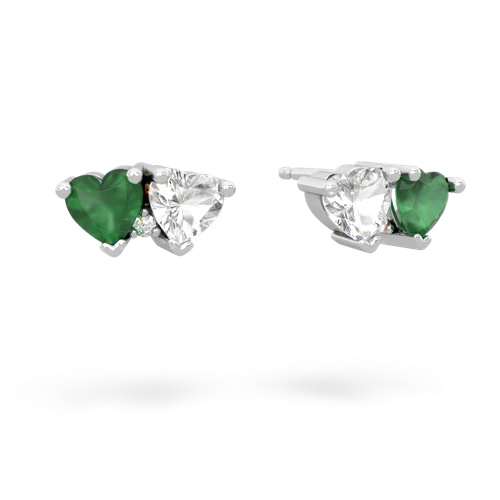 emerald-white topaz  earrings