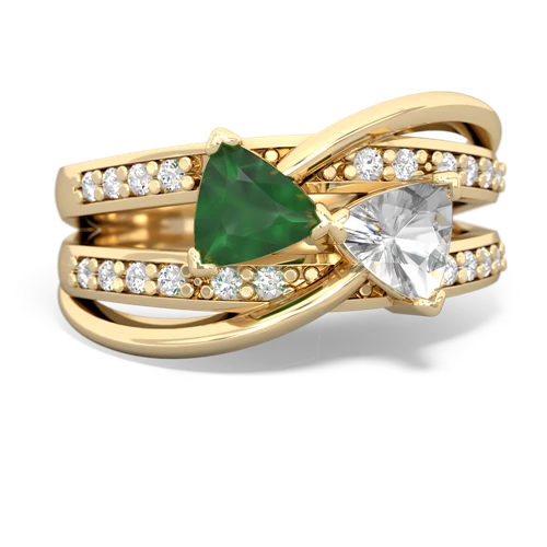 emerald-white topaz couture ring