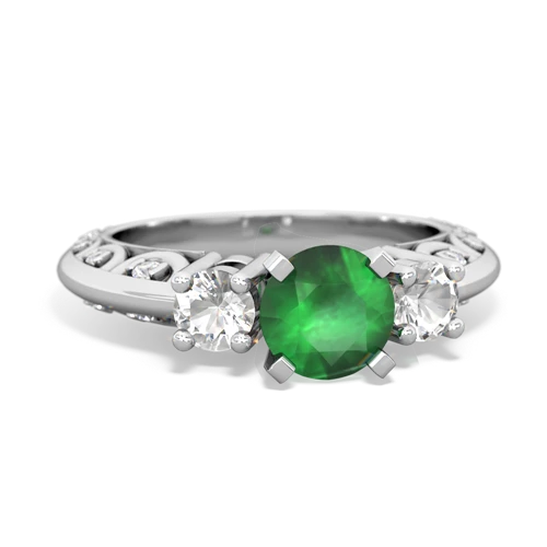 emerald-white topaz engagement ring