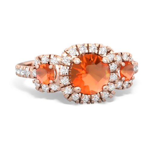 fire opal-fire opal three stone regal ring