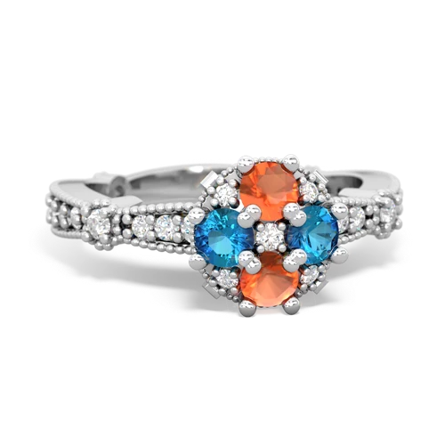 fire opal-london topaz art deco engagement ring