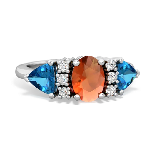 fire opal-london topaz timeless ring