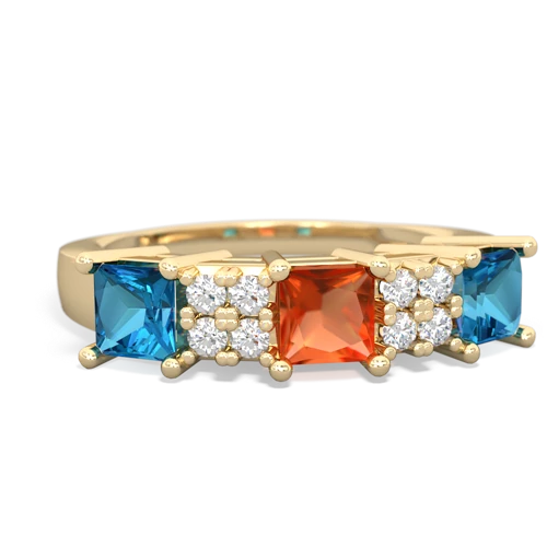 fire opal-london topaz timeless ring