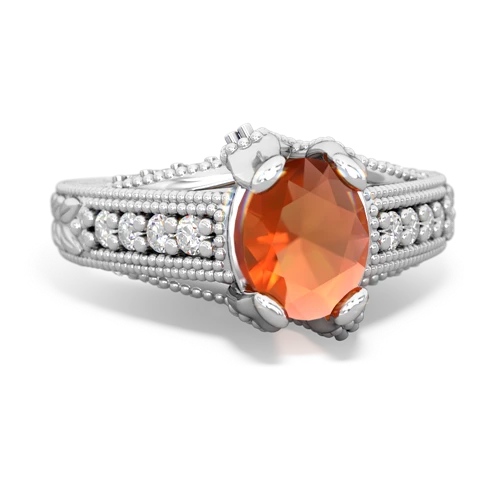 fire opal engagement ring