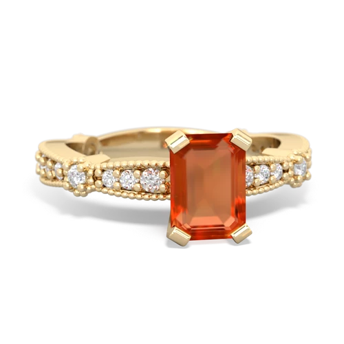 fire opal engagement ring