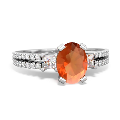 fire opal engagement ring