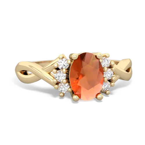 fire opal filligree ring