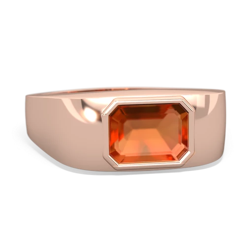 fire opal mens ring