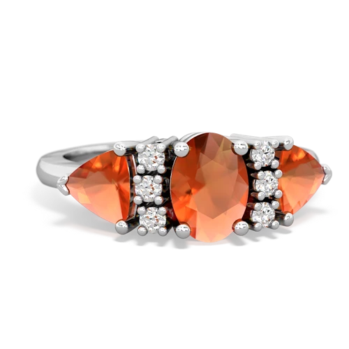 fire opal timeless ring