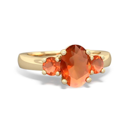 fire opal timeless ring