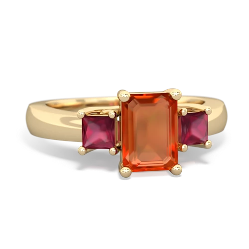 fire opal-ruby timeless ring