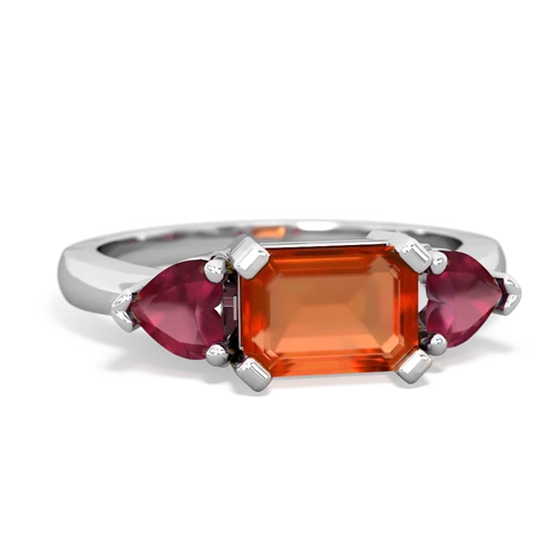 fire opal-ruby timeless ring