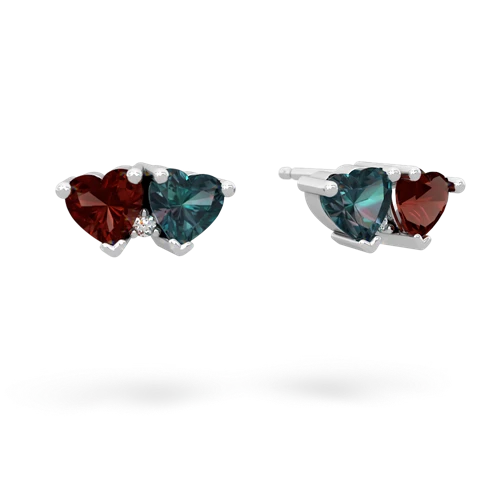 garnet-alexandrite  earrings