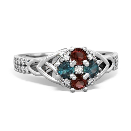 garnet-alexandrite engagement ring