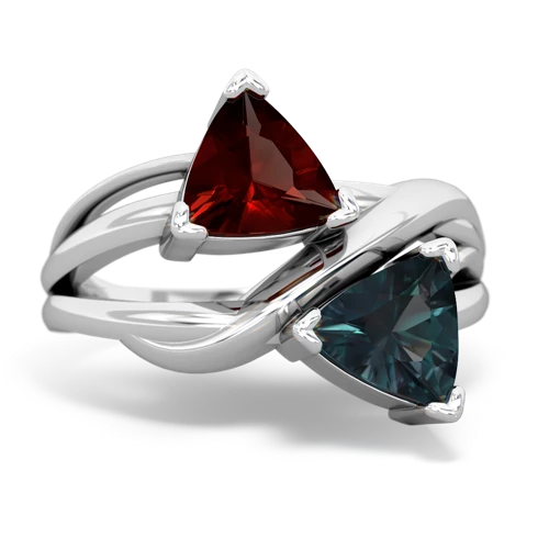 garnet-alexandrite filligree ring