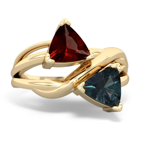 garnet-alexandrite filligree ring