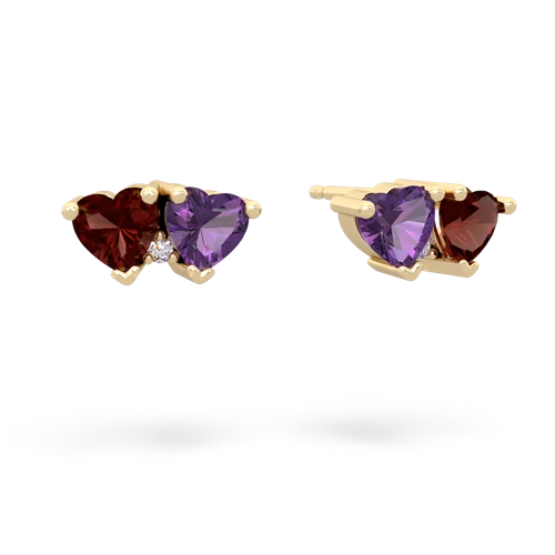 garnet-amethyst  earrings