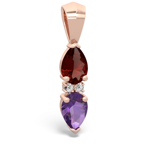 garnet-amethyst bowtie pendant