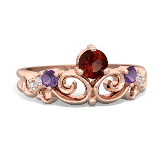 garnet-amethyst crown keepsake ring