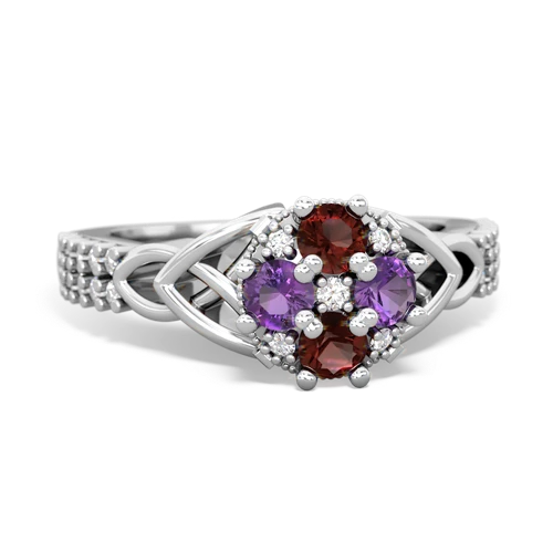 garnet-amethyst engagement ring