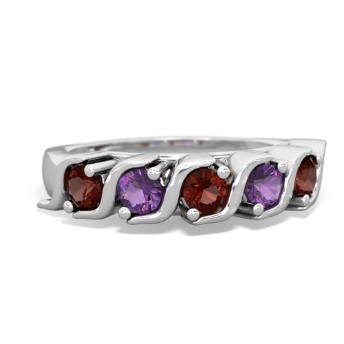 garnet-amethyst timeless ring