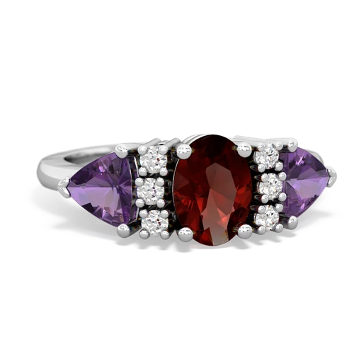 garnet-amethyst timeless ring