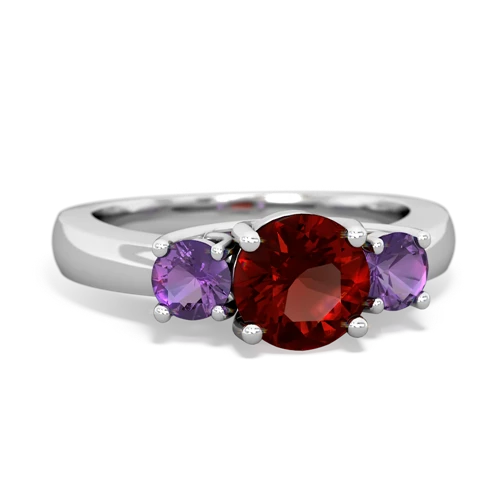 garnet-amethyst timeless ring