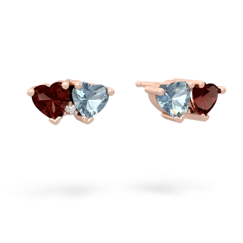 garnet-aquamarine  earrings