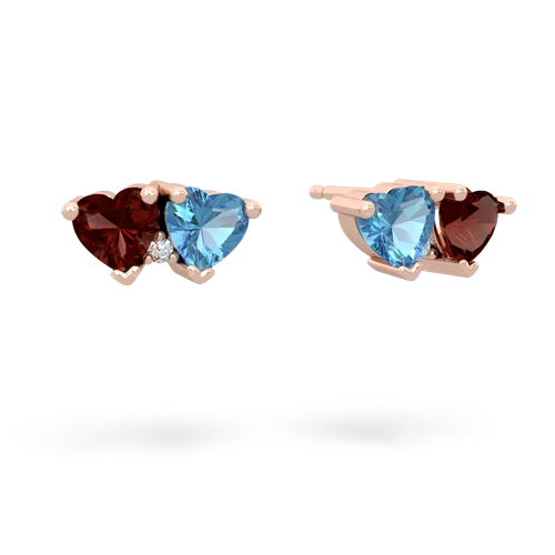 garnet-blue topaz  earrings