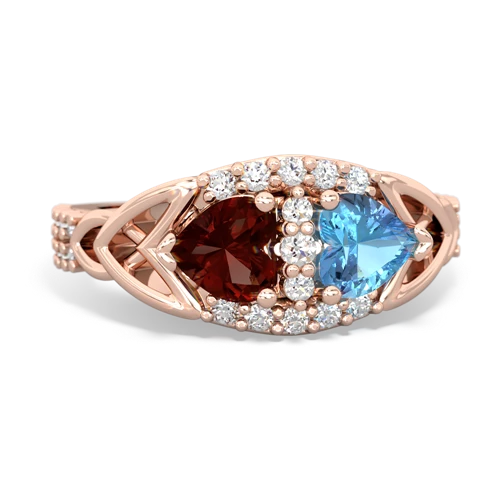 garnet-blue topaz keepsake engagement ring