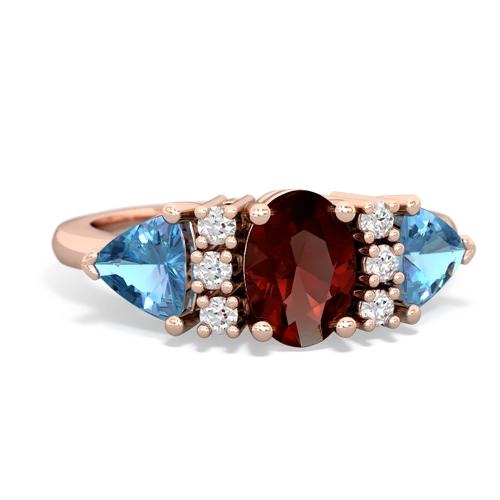 garnet-blue topaz timeless ring