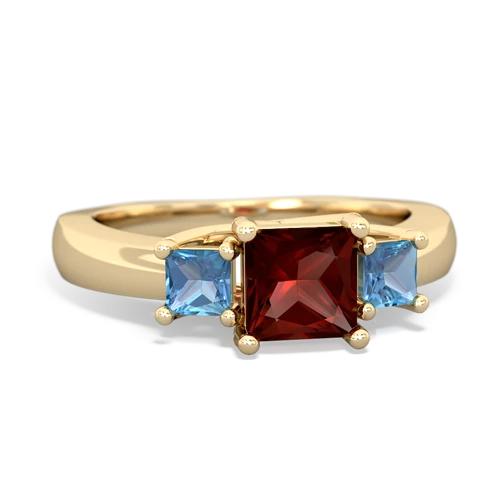 garnet-blue topaz timeless ring