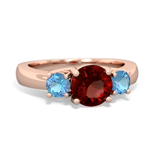 garnet-blue topaz timeless ring