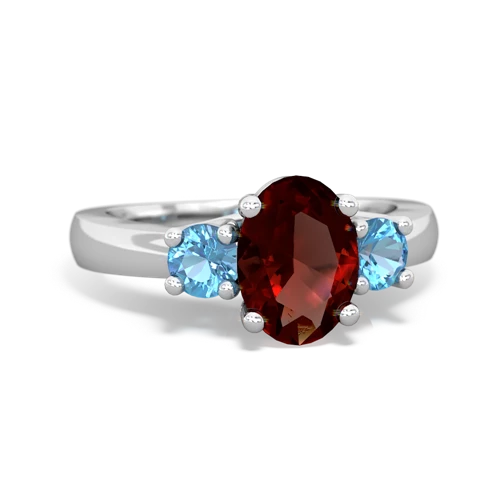 garnet-blue topaz timeless ring