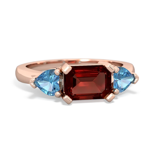 garnet-blue topaz timeless ring