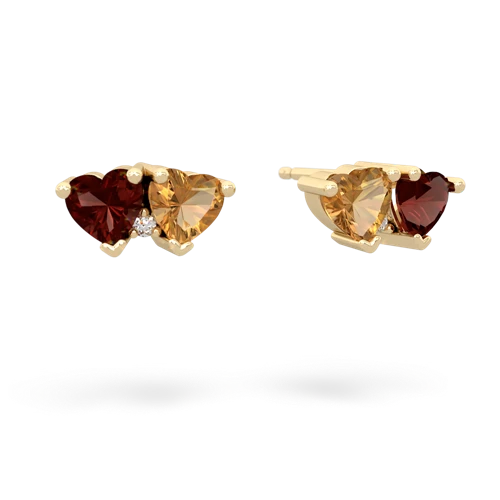 garnet-citrine  earrings